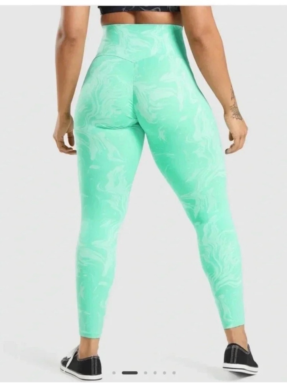 Gymshark Mint Green Marble High-Waist Leggings